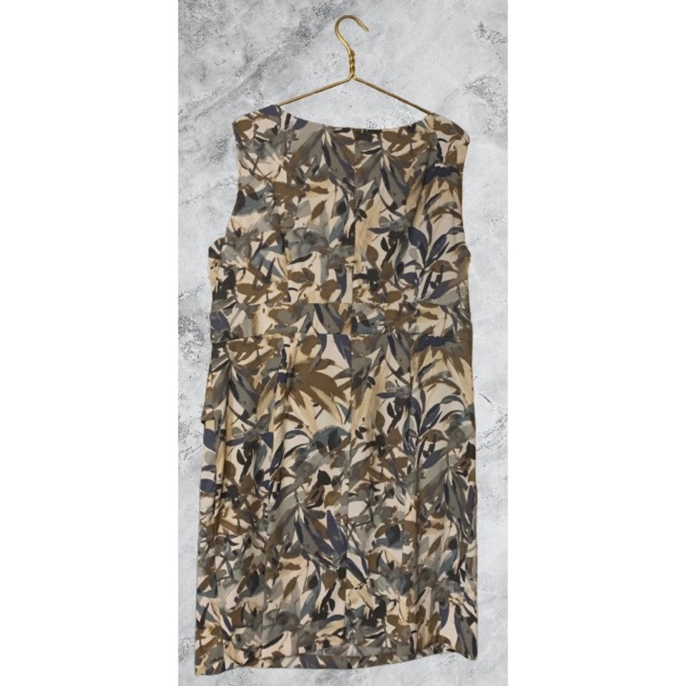 NWT- Dressbarn Women's Plus Size 22W Tiered Sheath Dress Abstract Leaf Print - Picture 3 of 7